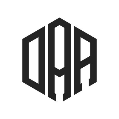 DAA logo tasarımı. Altıgen şekilli ilk Harf DAA Monogram logosu