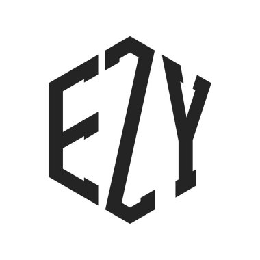 EZY Logo Tasarımı. Altıgen şekil kullanan ilk Harf EZY Monogram Logosu