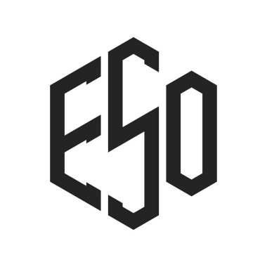 ESO Logo Tasarımı. Altıgen şekilli ilk Harf ESO Monogram Logosu