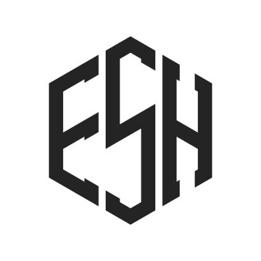 ESH Logo Tasarımı. Altıgen şekil kullanan ilk Harf ESH Monogram Logosu