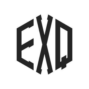 EXQ Logo Tasarımı. Altıgen şekil kullanan ilk Harf EXQ Monogram Logosu