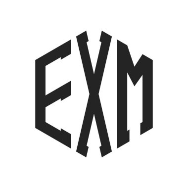 EXM Logo Tasarımı. Altıgen şekil kullanan ilk Harf EXM Monogram Logosu