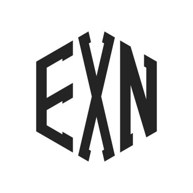 EXN Logo Tasarımı. Altıgen şekil kullanan ilk Harf EXN Monogram Logosu