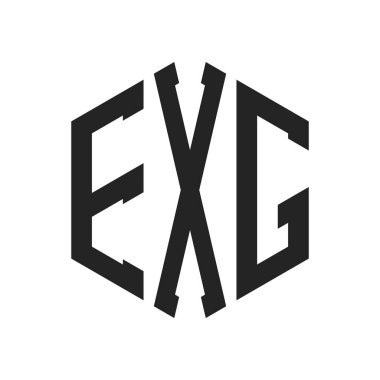 EXG Logo Tasarımı. Altıgen şekil kullanan ilk Mektup EXG Monogram Logosu