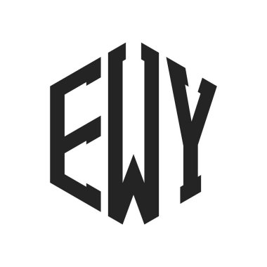 EWY Logo Tasarımı. Altıgen şekilli ilk Harf EWY Monogram Logosu