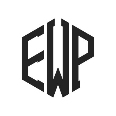 EWP Logo Tasarımı. Altıgen şekil kullanan ilk Harf EWP Monogram Logosu