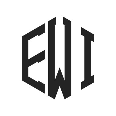 EWI Logo Tasarımı. Altıgen şekil kullanan ilk Harf EWI Monogram Logosu