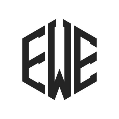 EWE Logo Tasarımı. Altıgen şekilli ilk Harf EWE Monogram Logosu