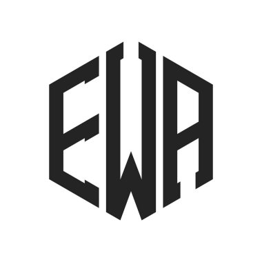 EWA Logo Tasarımı. Altıgen şekil kullanan ilk Harf EWA Monogram Logosu