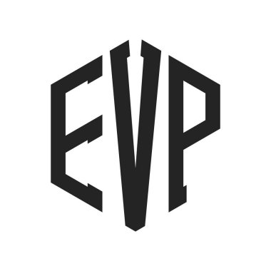 EVP Logo Tasarımı. Altıgen şekil kullanan ilk Mektup EVP Monogram Logosu