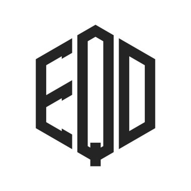 EQD Logo Tasarımı. Altıgen şekil kullanan ilk Harf EQD Monogram Logosu