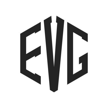 EVG Logo Tasarımı. İlk Harf EVG Monogram Logosu Altıgen şekli ile