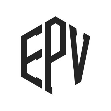 EPV Logo Tasarımı. Altıgen şekilli ilk Harf EPV Monogram Logosu