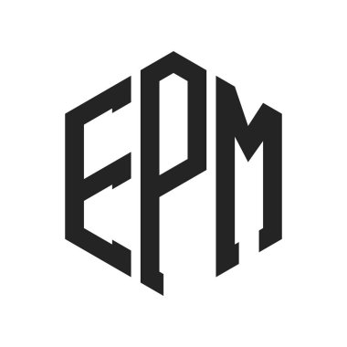EPM Logo Tasarımı. Altıgen şekil kullanan İlk Harf EPM Monogram Logosu
