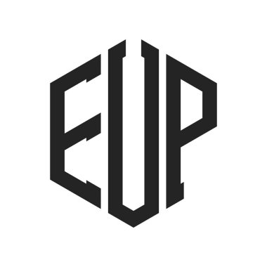 EUP Logo Tasarımı. Altıgen şekilli ilk Harf EUP Monogram Logosu