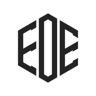 EOE Logo Tasarımı. Altıgen şekilli ilk Harf EOE Monogram Logosu