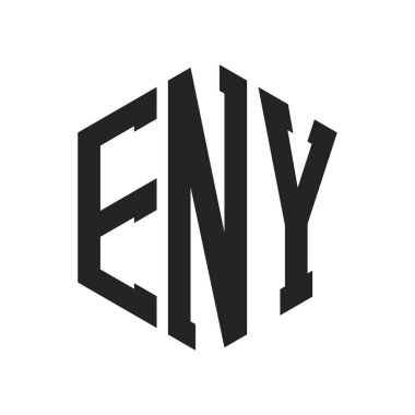 ENY Logo Tasarımı. Altıgen şekilli ilk Harf ENY Monogram Logosu