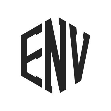 ENV Logo Tasarımı. Altıgen şekil kullanan ilk Harf ENV Monogram Logosu