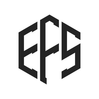 EFS Logo Design. Initial Letter EFS Monogram Logo using Hexagon shape clipart