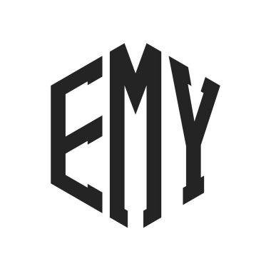 EMY Logo Tasarımı. Altıgen şekilli ilk Harf EMY Monogram Logosu