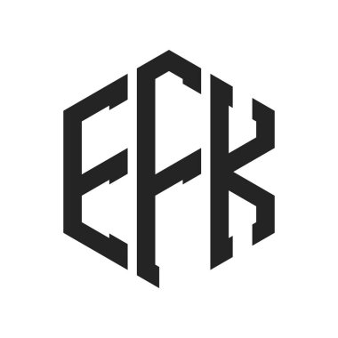 EFK Logo Tasarımı. Altıgen şekil kullanan ilk Harf EFK Monogram Logosu