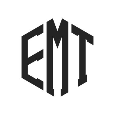 EMT Logo Tasarımı. Altıgen şekilli ilk harf EMT Monogram logosu