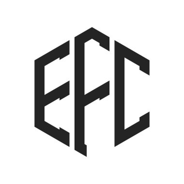 EFC Logo Design. Initial Letter EFC Monogram Logo using Hexagon shape clipart