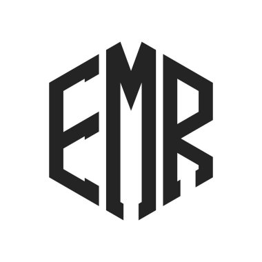 EMR Logo Tasarımı. Altıgen şekilli ilk Harf EMR Monogram Logosu