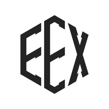 EEX Logo Tasarımı. Altıgen şekil kullanan İlk Mektup EEX Monogram Logosu
