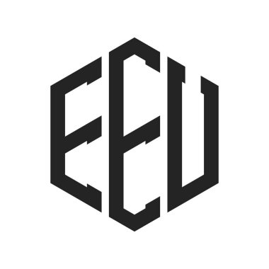 EEU Logo Tasarımı. Altıgen şekil kullanan ilk Mektup EEU Monogram Logosu