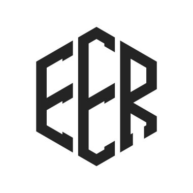 EER Logo Tasarımı. Altıgen şekilli ilk harf EER Monogram logosu