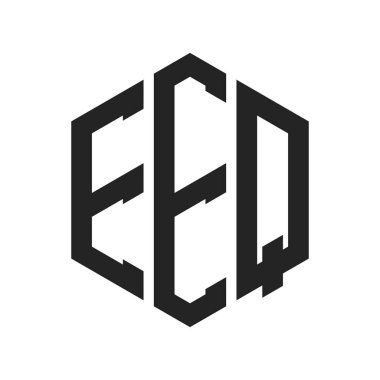 EEQ Logo Design. Initial Letter EEQ Monogram Logo using Hexagon shape clipart