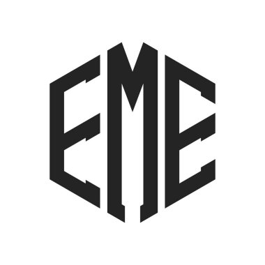 EME Logo Tasarımı. Altıgen şekil kullanan ilk Harf EME Monogram Logosu