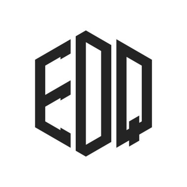 EDQ Logo Tasarımı. Altıgen şekil kullanan ilk Harf EDQ Monogram Logosu