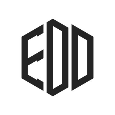 EDD Logo Design. Initial Letter EDD Monogram Logo using Hexagon shape clipart