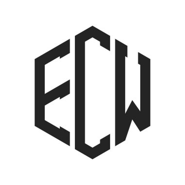 ECW Logo Tasarımı. Altıgen şekil kullanan ilk Harf ECW Monogram Logosu