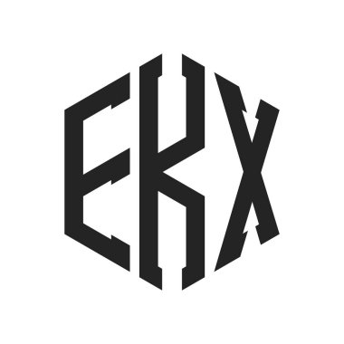 EKX Logo Tasarımı. Altıgen şekil kullanan ilk Harf EKX Monogram Logosu