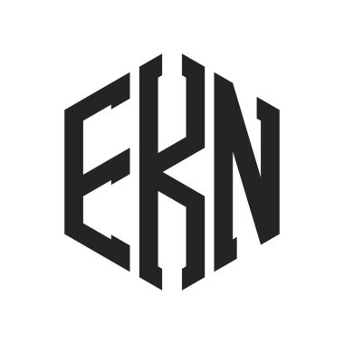 EKN Logo Tasarımı. Altıgen şekil kullanan ilk Harf EKN Monogram Logosu