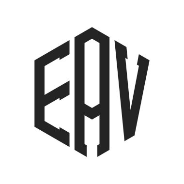 EAV Logo Tasarımı. Hexagon şekli kullanan ilk Harf EAV Monogram Logosu