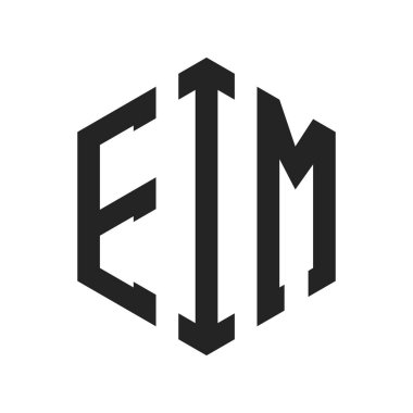 EIM Logo Design. Initial Letter EIM Monogram Logo using Hexagon shape clipart