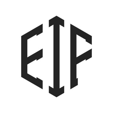 EIF Logo Tasarımı. Altıgen şekil kullanan ilk Harf EIF Monogram Logosu