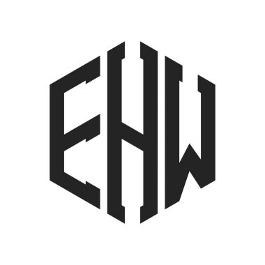 EHW Logo Tasarımı. Altıgen şekil kullanan ilk Harf EHW Monogram Logosu