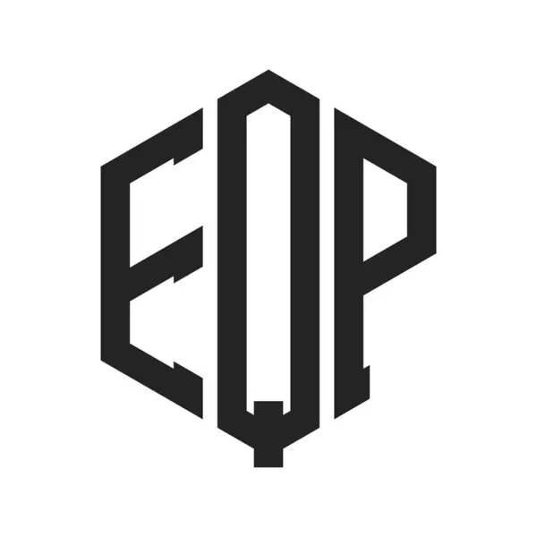 stock vector EQP Logo Design. Initial Letter EQP Monogram Logo using Hexagon shape