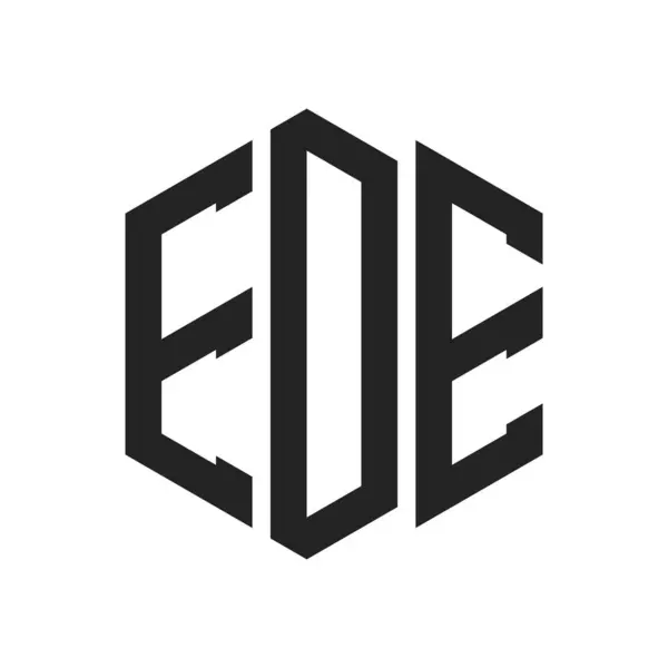 stock vector EDE Logo Design. Initial Letter EDE Monogram Logo using Hexagon shape