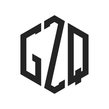 GZQ Logo Tasarımı. Altıgen şekil kullanan ilk Harf GZQ Monogram Logosu