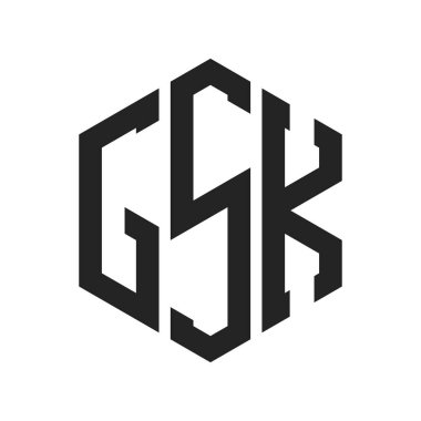 GSK Logo Tasarımı. Altıgen şekil kullanan ilk Harf GSK Monogram Logosu