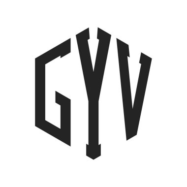 GYV Logo Tasarımı. İlk Harf GYV Monogram Logosu Hexagon şekli ile