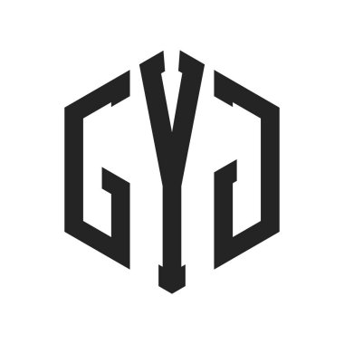 GYJ Logo Tasarımı. Altıgen şekil kullanan ilk Harf GYJ Monogram Logosu