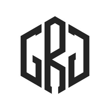 GRJ Logo Tasarımı. Altıgen şekil kullanan ilk Harf GRJ Monogram Logosu