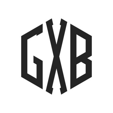 GXB Logo Tasarımı. Altıgen şekil kullanan ilk Harf GXB Monogram Logosu